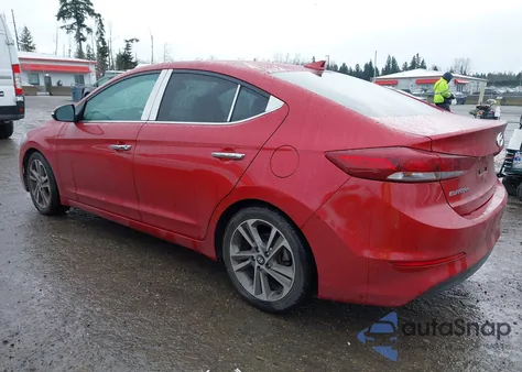 2017 Hyundai Elantra Limited from USA, damaged, VIN 5NPD84LF3HH117703